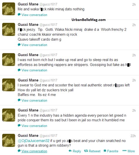 gucci mane old tweets|Gucci Mane's Twitter Rant Is a Cry For Help .